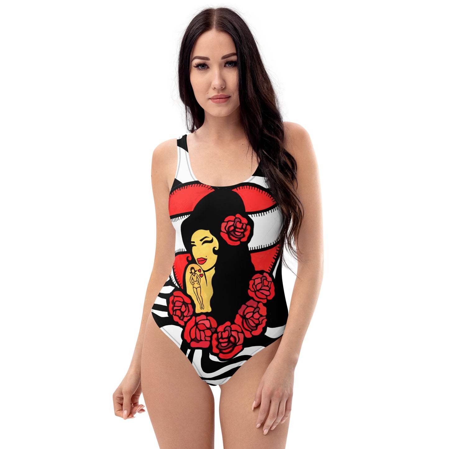 Amy Winehouse "back to black" one-piece swimsuit