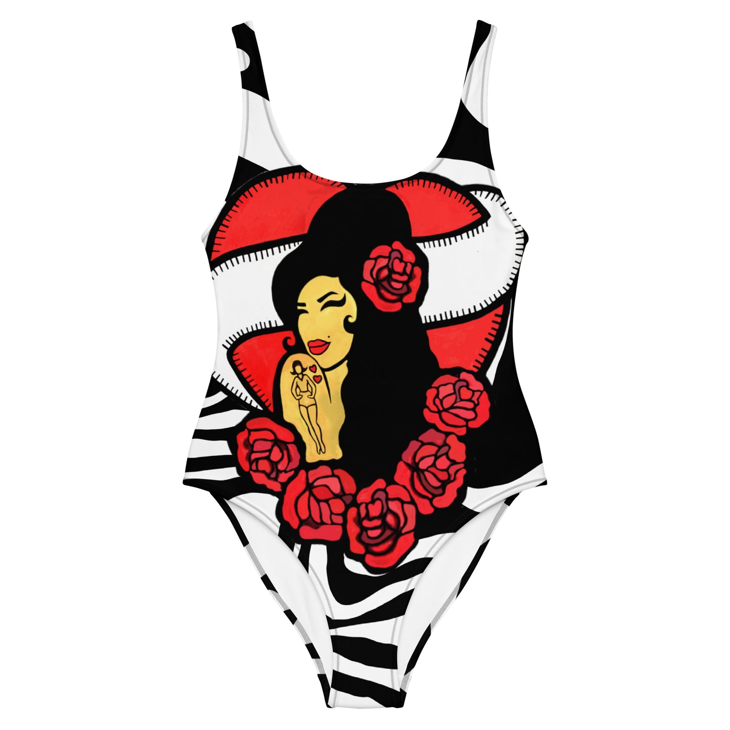 Amy Winehouse "back to black" one-piece swimsuit