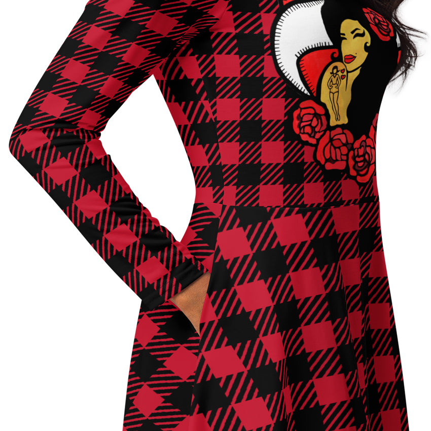 amy winehouse addicted red long dress pocket