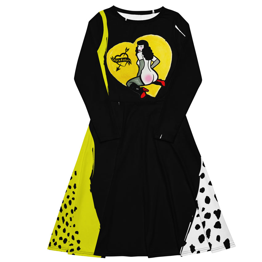 bettie page reveals all ong black dress front 3